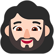Emoji 🧔🏻‍♀️ Uomo Con La Barba Carnagione Chiara su Microsoft Windows 11 22H2.