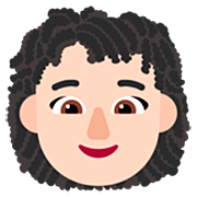 Emoji 👩🏻‍🦱 Donna: Carnagione Chiara E Capelli Ricci su Microsoft Windows 11 22H2.