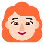 👩🏻‍🦰 Emoji Mujer: Tono De Piel Claro Y Pelo Pelirrojo en Microsoft Windows 11 22H2.