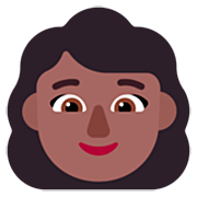 👩🏾 Emoji Frau: mitteldunkle Hautfarbe Microsoft Windows 11 22H2.