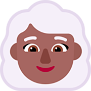 👩🏾‍🦳 Emoji Mujer: Tono De Piel Oscuro Medio Y Pelo Blanco en Microsoft Windows 11 22H2.