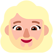 🧔🏼‍♀️ Emoji Mulher: Barba Pele Morena Clara na Microsoft Windows 11 22H2.