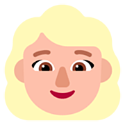 👱🏼‍♀️ Emoji Frau: mittelhelle Hautfarbe, blond Microsoft Windows 11 22H2.