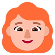 👩🏼‍🦰 Emoji Frau: mittelhelle Hautfarbe, rotes Haar Microsoft Windows 11 22H2.