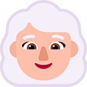 Emoji 👩🏼‍🦳 Donna: Carnagione Abbastanza Chiara E Capelli Bianchi su Microsoft Windows 11 22H2.