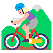 🚵🏼‍♀️ Emoji Mulher Fazendo Mountain Bike: Pele Morena Clara na Microsoft Windows 11 22H2.