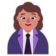 👩🏽‍💼 Emoji Oficinista Mujer: Tono De Piel Medio en Microsoft Windows 11 22H2.