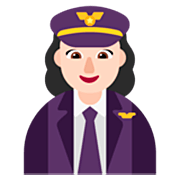 👩🏻‍✈️ Emoji Piloto Mujer: Tono De Piel Claro en Microsoft Windows 11 22H2.
