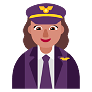 👩🏽‍✈️ Emoji Piloto Mujer: Tono De Piel Medio en Microsoft Windows 11 22H2.
