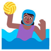 🤽🏾‍♀️ Emoji Wasserballspielerin: mitteldunkle Hautfarbe Microsoft Windows 11 22H2.