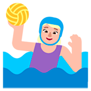 🤽🏼‍♀️ Emoji Mujer Jugando Al Waterpolo: Tono De Piel Claro Medio en Microsoft Windows 11 22H2.