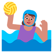 🤽🏽‍♀️ Emoji Mujer Jugando Al Waterpolo: Tono De Piel Medio en Microsoft Windows 11 22H2.