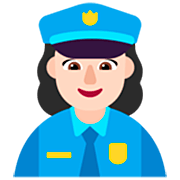 👮🏻‍♀️ Emoji Policial Mulher: Pele Clara na Microsoft Windows 11 22H2.