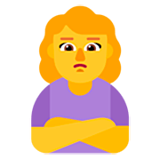 Emoji 🙎‍♀️ Donna Imbronciata su Microsoft Windows 11 22H2.