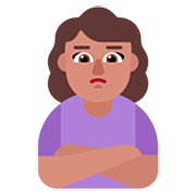 Emoji 🙎🏽‍♀️ Donna Imbronciata: Carnagione Olivastra su Microsoft Windows 11 22H2.