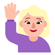 Emoji 🙋🏼‍♀️ Donna Con Mano Alzata: Carnagione Abbastanza Chiara su Microsoft Windows 11 22H2.