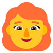 👩‍🦰 Emoji Mulher: Cabelo Vermelho na Microsoft Windows 11 22H2.