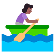 🚣🏾‍♀️ Emoji Mujer Remando En Un Bote: Tono De Piel Oscuro Medio en Microsoft Windows 11 22H2.