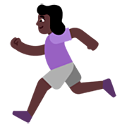 🏃🏿‍♀️ Emoji Mujer Corriendo: Tono De Piel Oscuro en Microsoft Windows 11 22H2.