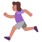 🏃🏽‍♀️ Emoji Mujer Corriendo: Tono De Piel Medio en Microsoft Windows 11 22H2.