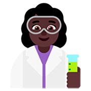 👩🏿‍🔬 Emoji Cientista Mulher: Pele Escura na Microsoft Windows 11 22H2.