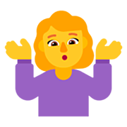 Emoji 🤷‍♀️ Donna Che Scrolla Le Spalle su Microsoft Windows 11 22H2.