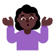 Emoji 🤷🏿‍♀️ Donna Che Scrolla Le Spalle: Carnagione Scura su Microsoft Windows 11 22H2.