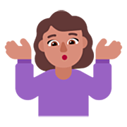 Emoji 🤷🏽‍♀️ Donna Che Scrolla Le Spalle: Carnagione Olivastra su Microsoft Windows 11 22H2.