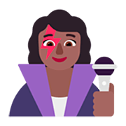 👩🏾‍🎤 Emoji Cantante Mujer: Tono De Piel Oscuro Medio en Microsoft Windows 11 22H2.