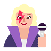 Emoji 👩🏼‍🎤 Cantante Donna: Carnagione Abbastanza Chiara su Microsoft Windows 11 22H2.