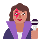 Emoji 👩🏽‍🎤 Cantante Donna: Carnagione Olivastra su Microsoft Windows 11 22H2.