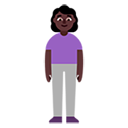 🧍🏿‍♀️ Emoji stehende Frau: dunkle Hautfarbe Microsoft Windows 11 22H2.