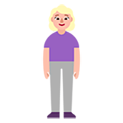 Emoji 🧍🏼‍♀️ Donna In Piedi: Carnagione Abbastanza Chiara su Microsoft Windows 11 22H2.