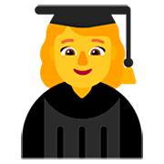 Emoji 👩‍🎓 Studentessa su Microsoft Windows 11 22H2.