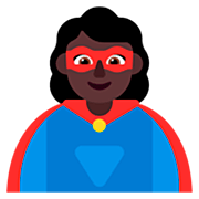 Emoji 🦸🏿‍♀️ Supereroina: Carnagione Scura su Microsoft Windows 11 22H2.