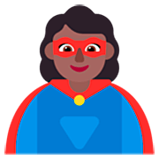 🦸🏾‍♀️ Emoji Superheroína: Tono De Piel Oscuro Medio en Microsoft Windows 11 22H2.