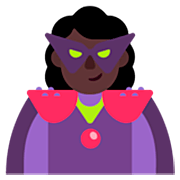 🦹🏿‍♀️ Emoji weiblicher Bösewicht: dunkle Hautfarbe Microsoft Windows 11 22H2.