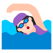 🏊🏻‍♀️ Emoji Mulher Nadando: Pele Clara na Microsoft Windows 11 22H2.