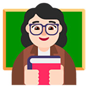 Emoji 👩🏻‍🏫 Professoressa: Carnagione Chiara su Microsoft Windows 11 22H2.