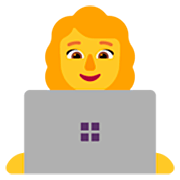 👩‍💻 Emoji Tecnóloga en Microsoft Windows 11 22H2.