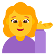 💁‍♀️ Emoji Empleada De Mostrador De Información en Microsoft Windows 11 22H2.
