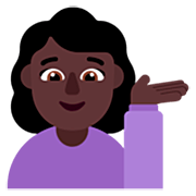 💁🏿‍♀️ Emoji Empleada De Mostrador De Información: Tono De Piel Oscuro en Microsoft Windows 11 22H2.