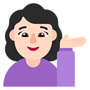 Emoji 💁🏻‍♀️ Donna Con Suggerimento: Carnagione Chiara su Microsoft Windows 11 22H2.