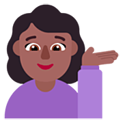 💁🏾‍♀️ Emoji Mulher Com A Palma Virada Para Cima: Pele Morena Escura na Microsoft Windows 11 22H2.