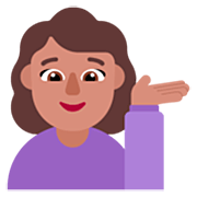 Emoji 💁🏽‍♀️ Donna Con Suggerimento: Carnagione Olivastra su Microsoft Windows 11 22H2.