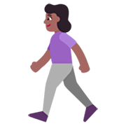 🚶🏾‍♀️ Emoji Mujer Caminando: Tono De Piel Oscuro Medio en Microsoft Windows 11 22H2.