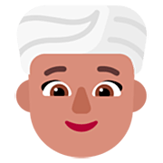 👳🏽‍♀️ Emoji Mulher Com Turbante: Pele Morena na Microsoft Windows 11 22H2.