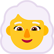 Emoji 👩‍🦳 Donna: Capelli Bianchi su Microsoft Windows 11 22H2.
