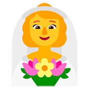 👰‍♀️ Emoji Mulher de véu na Microsoft Windows 11 22H2.