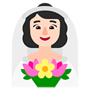 👰🏻‍♀️ Emoji Mujer Con Velo: Tono De Piel Claro en Microsoft Windows 11 22H2.